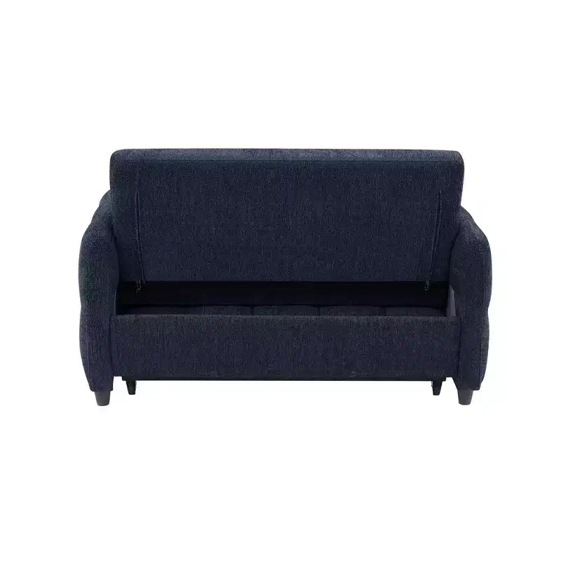 52.8 Pull-Out Sleeper Loveseat with Adjustable Backrest, 3 USB Ports & Lumbar Pillows - Chenille Tufted Sofa Bed for Small Spaces