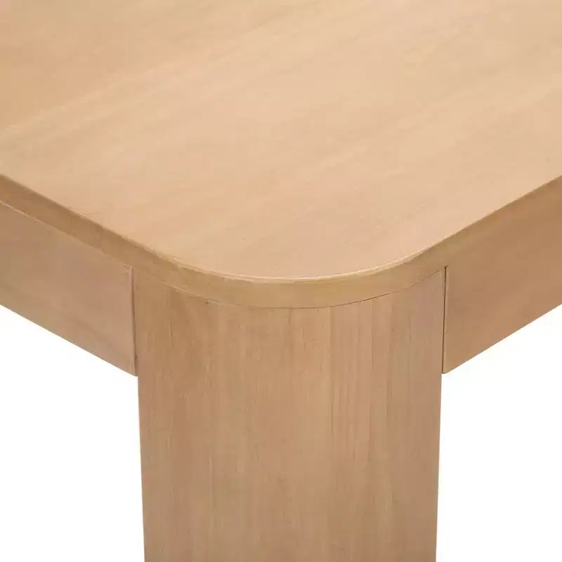 60" Solid Wood Dining Table - Modern Round Table for 4