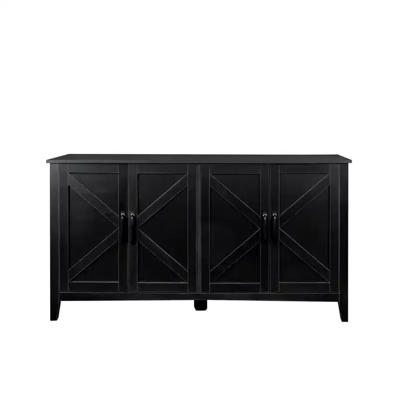 59 Sideboard Buffet Cabinet with Storage, Vintage Accent Storage Cabinet with 4 Doors, Farmhouse Coffee Bar Cabinets for Kitchen, Hallway, Entryway