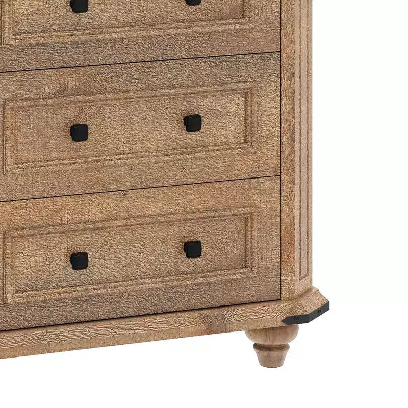 Nightstand with 3 Drawers Bedside Table Small Dresser for Bedroom Rustic Brown