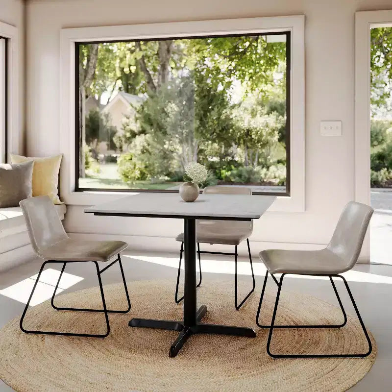 Commercial Grade Tabletop with HPL Technology and Table Height X-Base