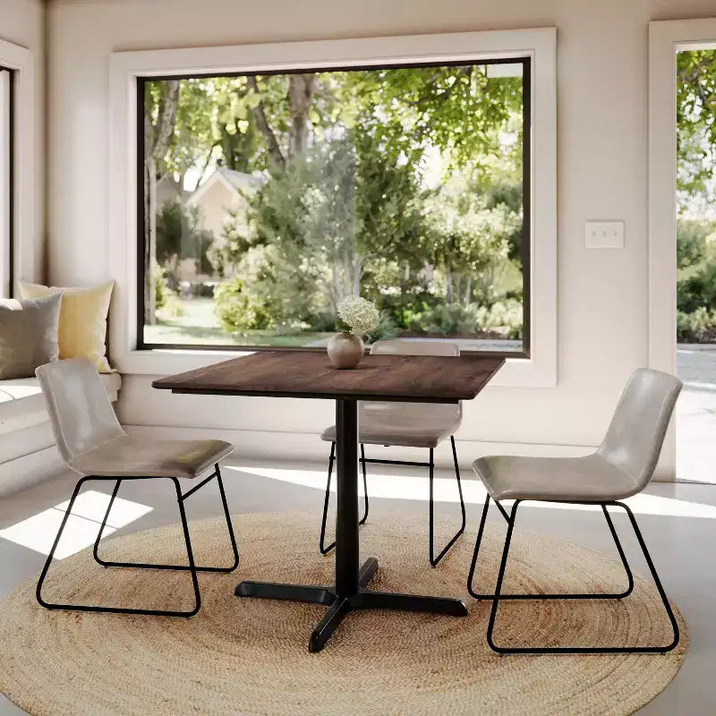 Commercial Grade Tabletop with HPL Technology and Table Height X-Base