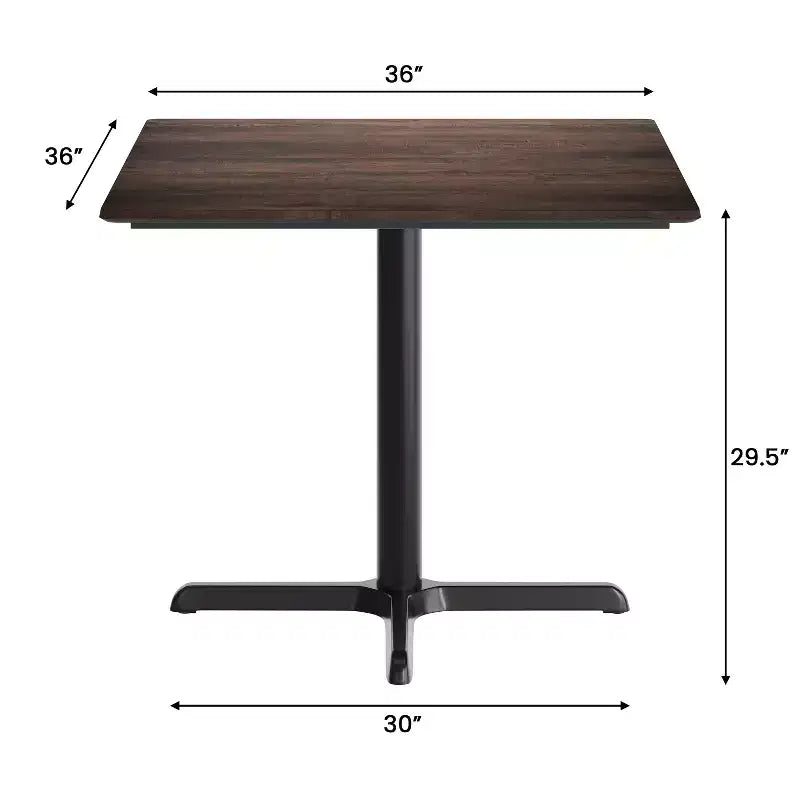 Commercial Grade Tabletop with HPL Technology and Table Height X-Base
