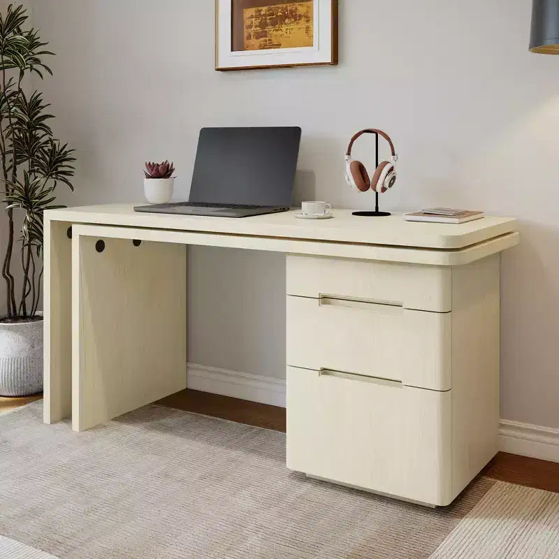 360 Rotating L-Shaped Executive Desk with 3 Drawers