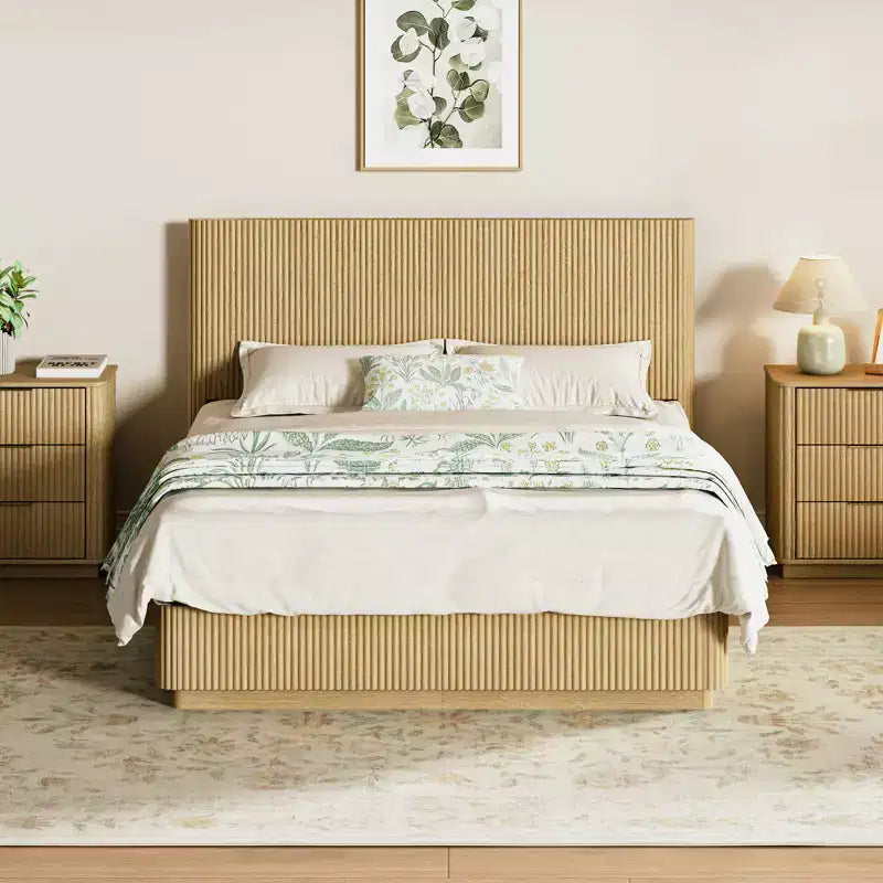 LED Floating Bed Frame with Heavy-Duty Metal Support