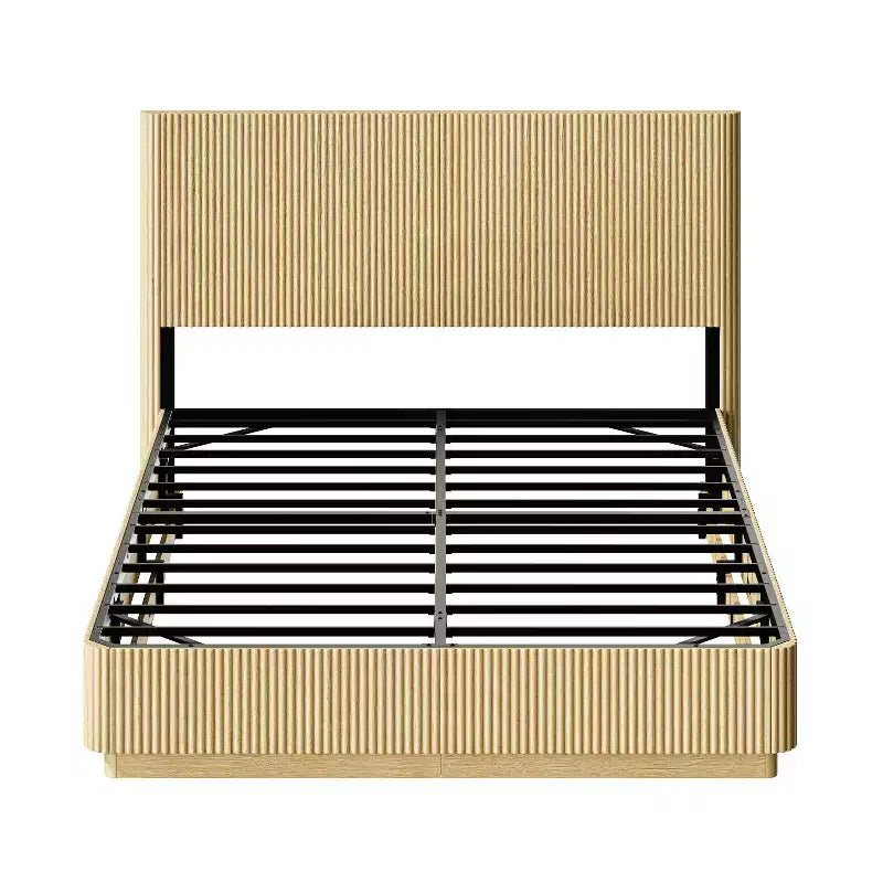LED Floating Bed Frame with Heavy-Duty Metal Support