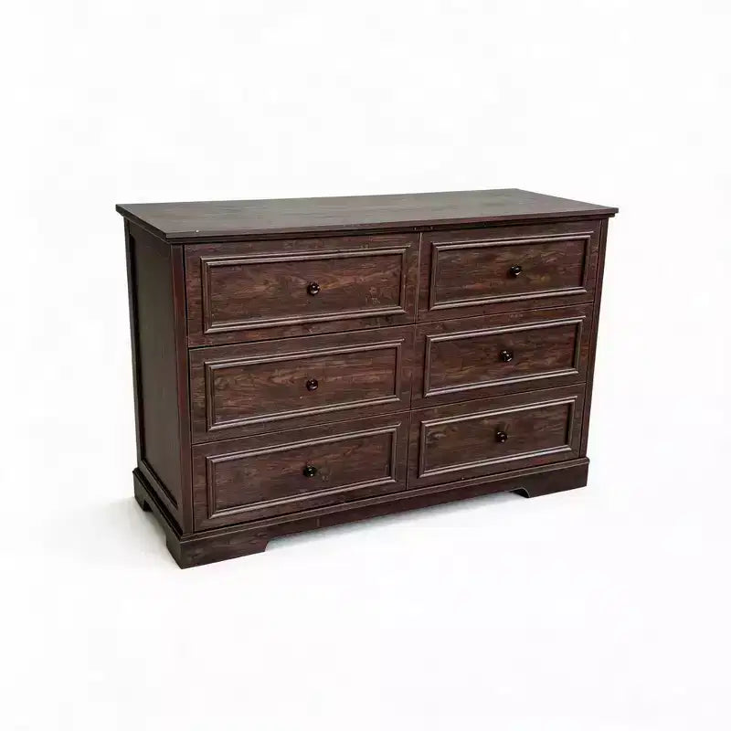 Retro-style vacuum-formed six-drawer chest