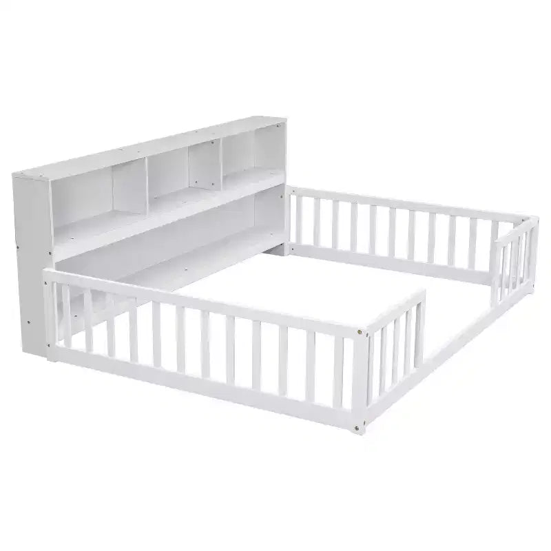 King Bed Frame High Weight Capacity No Box Spring Needed Heavy-Duty Metal