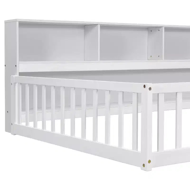 King Bed Frame High Weight Capacity No Box Spring Needed Heavy-Duty Metal