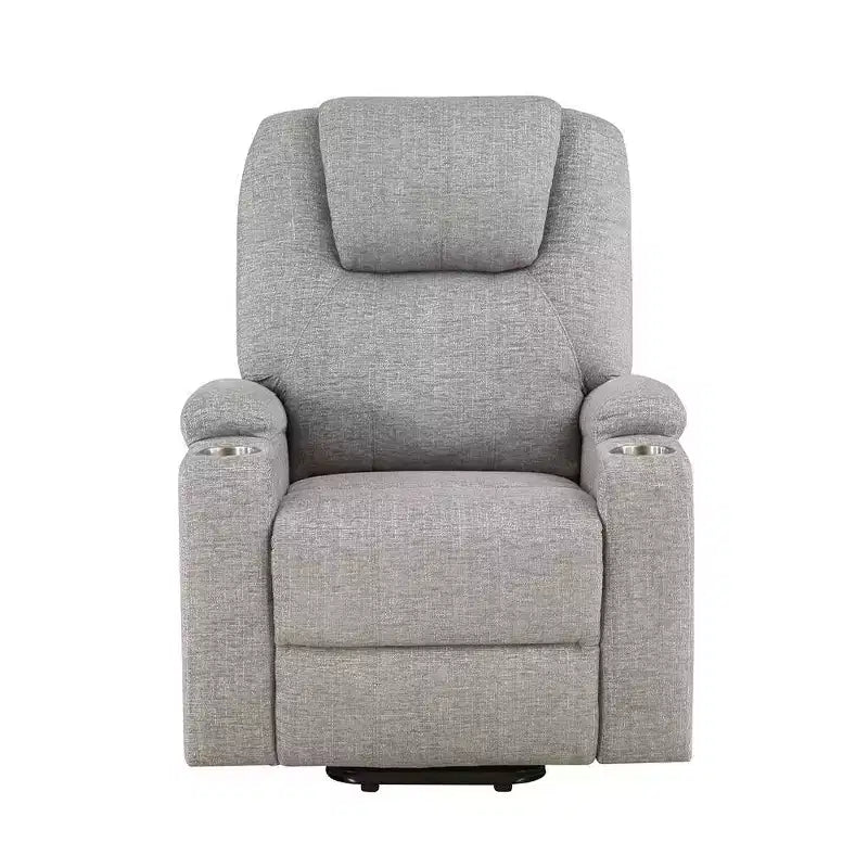 Power Reclining Sofa - Light Gray Chenille