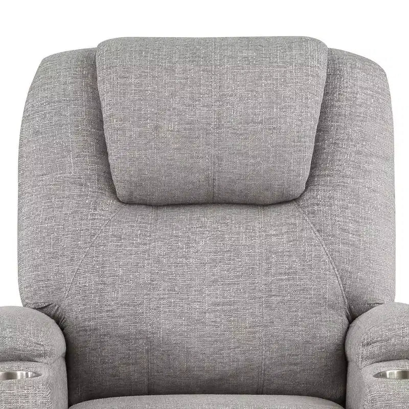 Power Reclining Sofa - Light Gray Chenille
