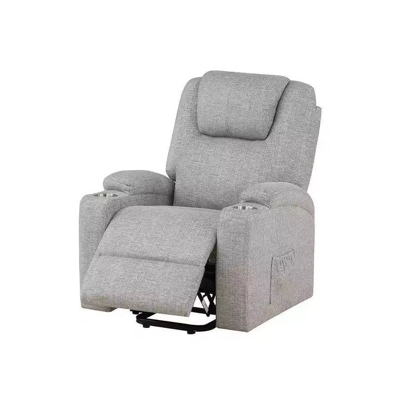 Power Reclining Sofa - Light Gray Chenille