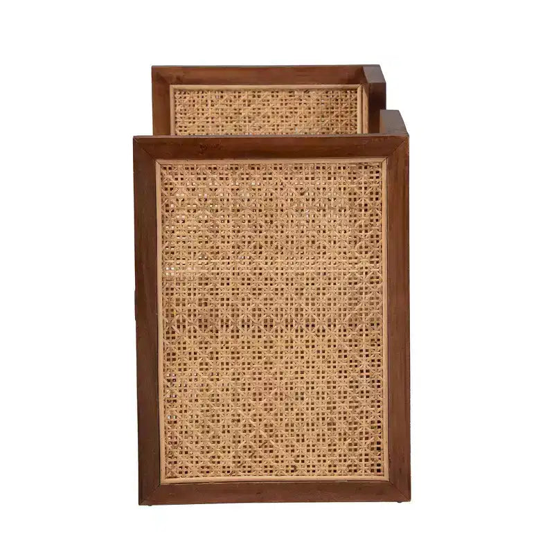 Lovina Rattan and Acacia Wood Accent Bench Light Honey/Light Brown