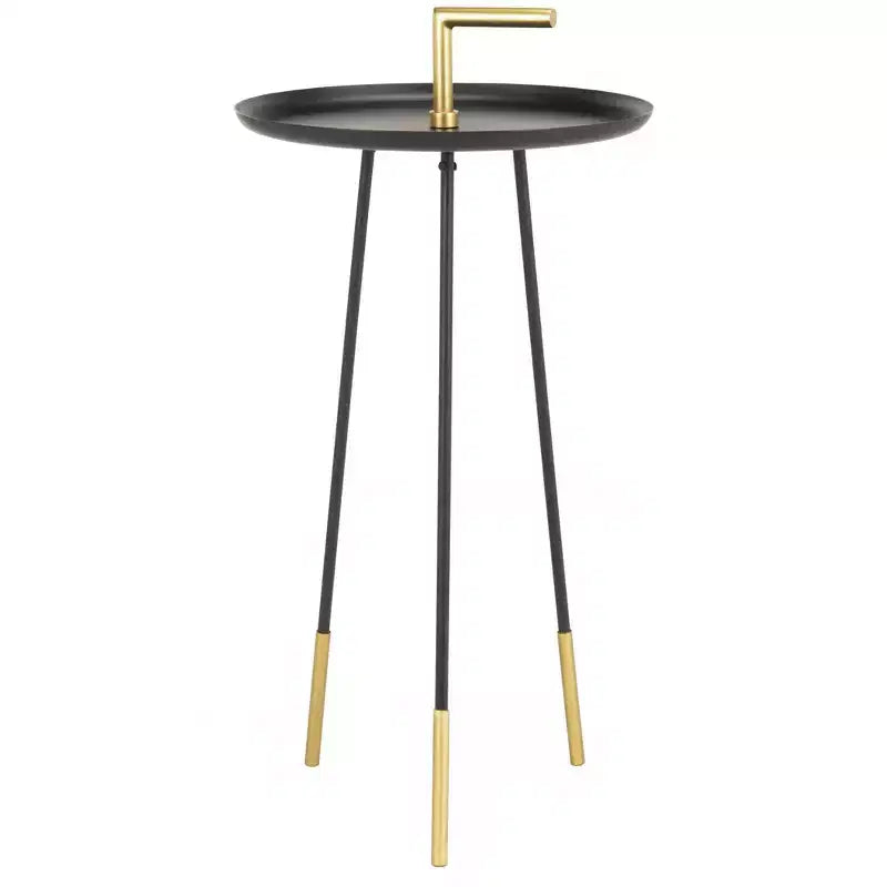 Handle Side Table - Black/Gold