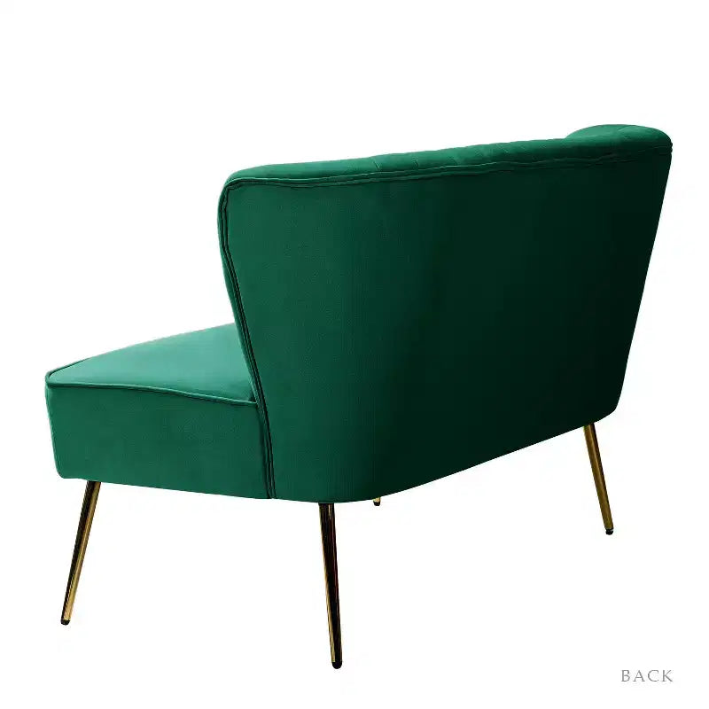 Velvet Loveseat Chair - Contemporary 2-Seater Tufted Back Sofa
