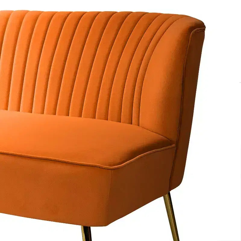 Velvet Loveseat Chair - Contemporary 2-Seater Tufted Back Sofa