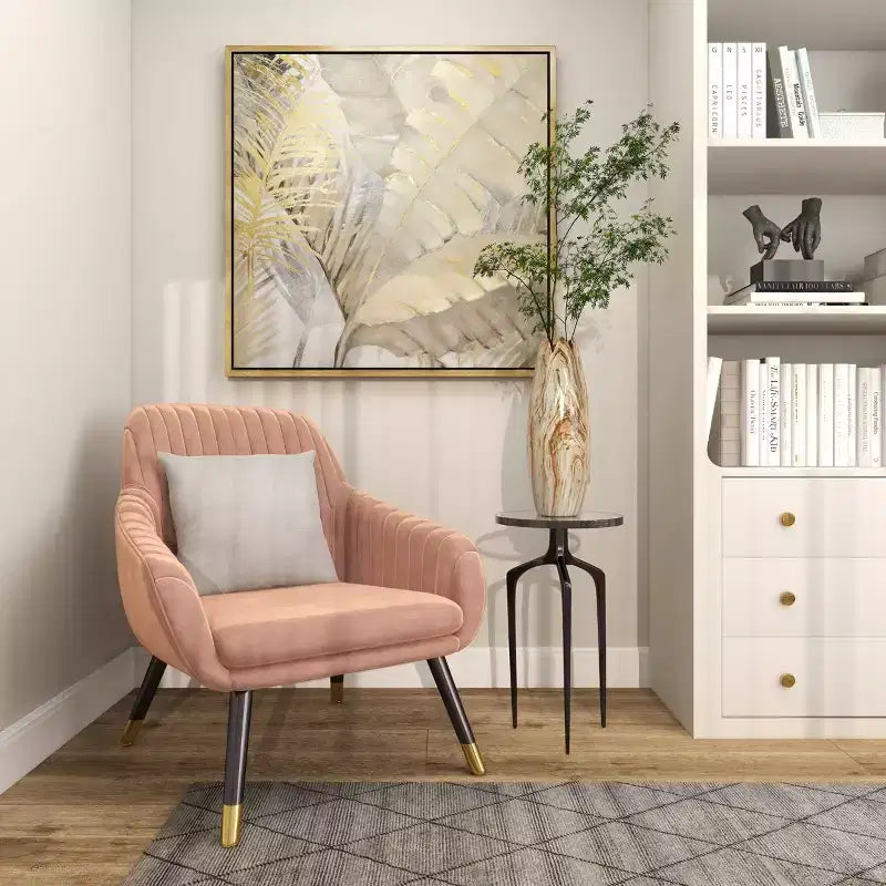 Aluminum Accent Table with Textured Glass Tabletop