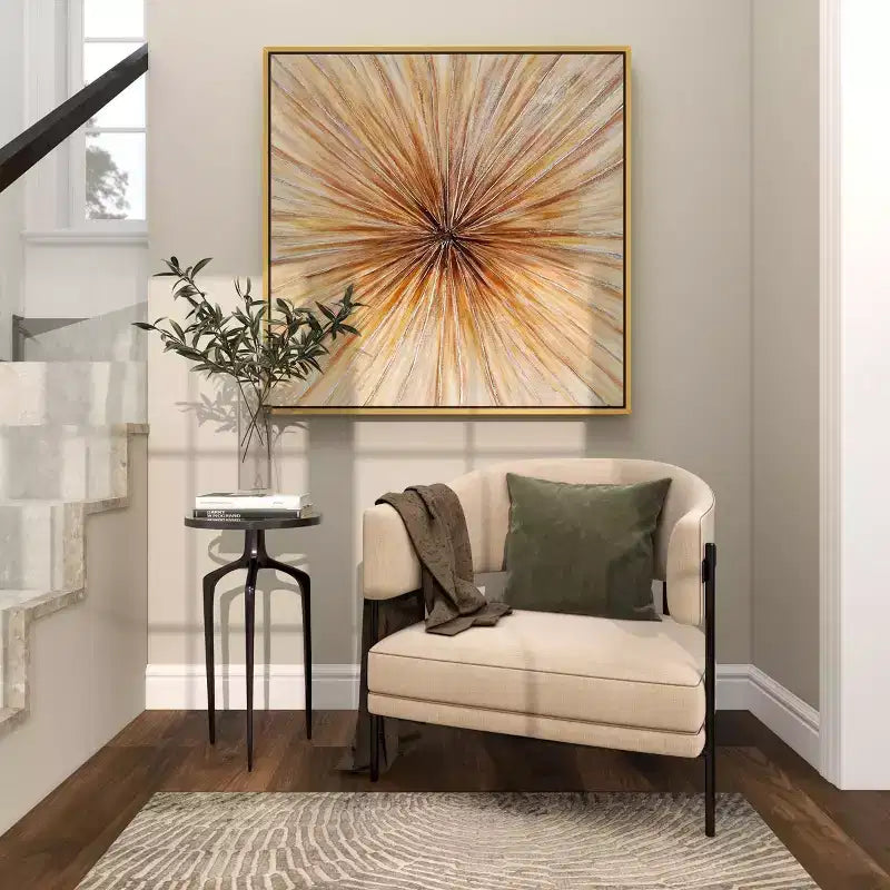 Aluminum Accent Table with Textured Glass Tabletop