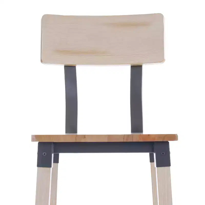 2 Pack Commercial Grade Rustic Industrial Style Wood Dining Barstool