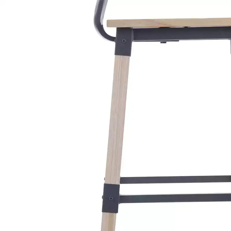 2 Pack Commercial Grade Rustic Industrial Style Wood Dining Barstool
