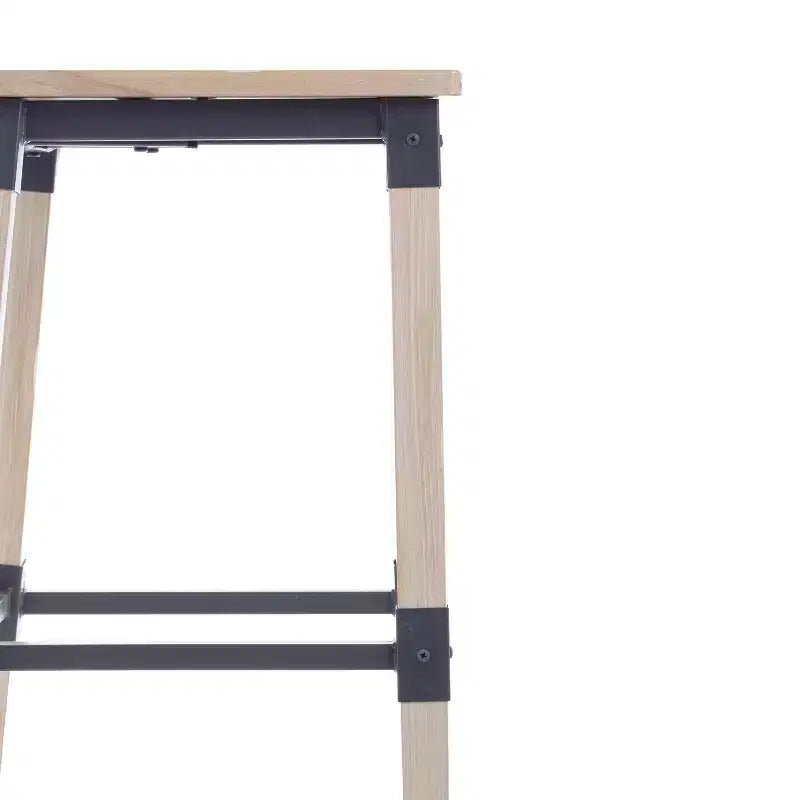 2 Pack Commercial Grade Rustic Industrial Style Wood Dining Barstool