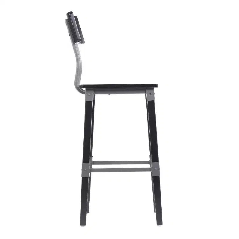 2 Pack Commercial Grade Rustic Industrial Style Wood Dining Barstool