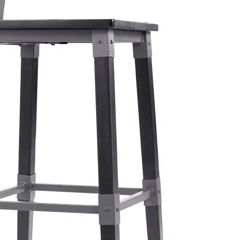 2 Pack Commercial Grade Rustic Industrial Style Wood Dining Barstool