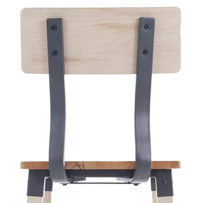 2 Pack Commercial Grade Rustic Industrial Style Wood Dining Barstool