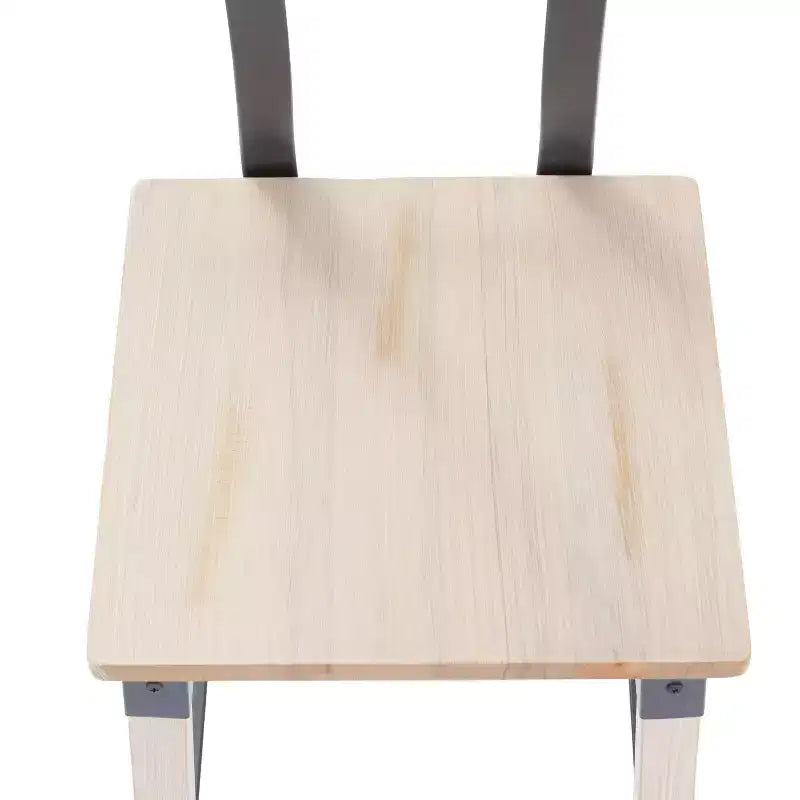 2 Pack Commercial Grade Rustic Industrial Style Wood Dining Barstool