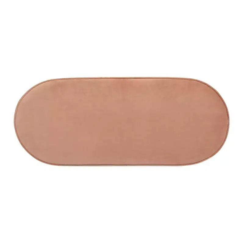 38" Oval Storage Bench Ottoman - Vintage Glamour