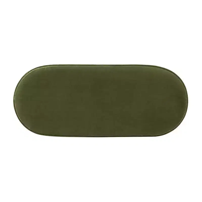 38" Oval Storage Bench Ottoman - Vintage Glamour